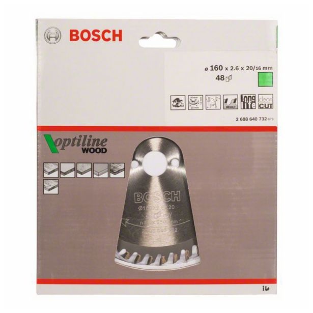 LIST ŽAGE ZA LES WIDIA BOSCH 160X2.6/1.6X20/16 ZOB 48