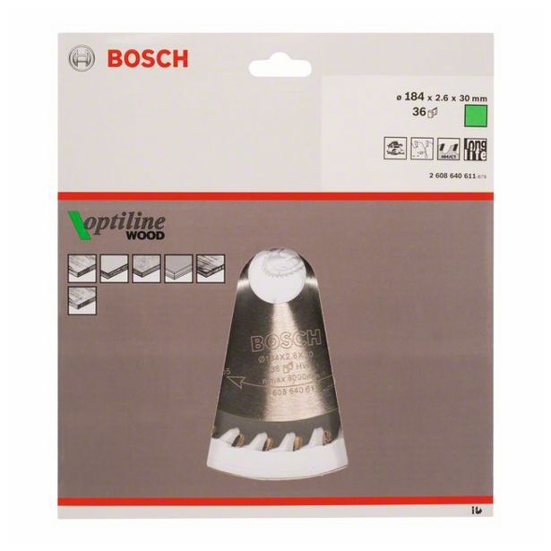 LIST ŽAGE ZA LES WIDIA BOSCH 184X2.6/1.6X30 ZOB 36