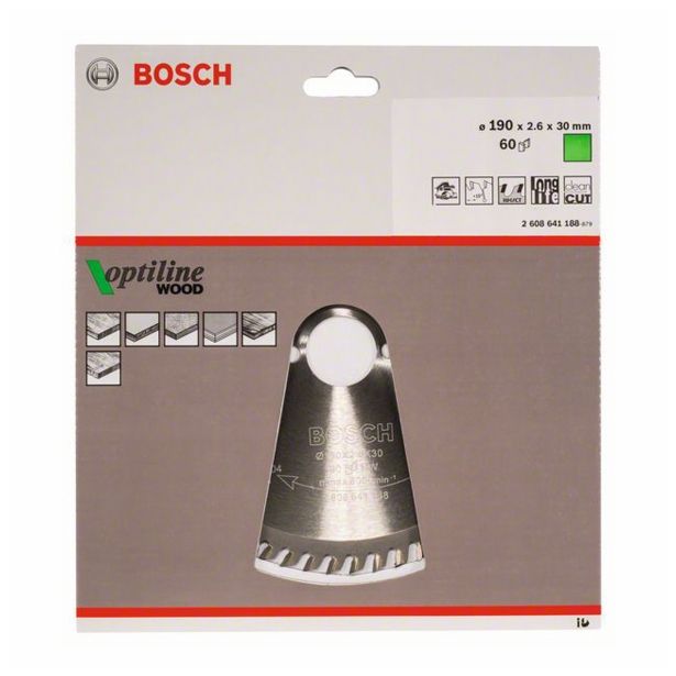 LIST ŽAGE ZA LES WIDIA BOSCH 190X2.6/1.6X30 ZOB 60