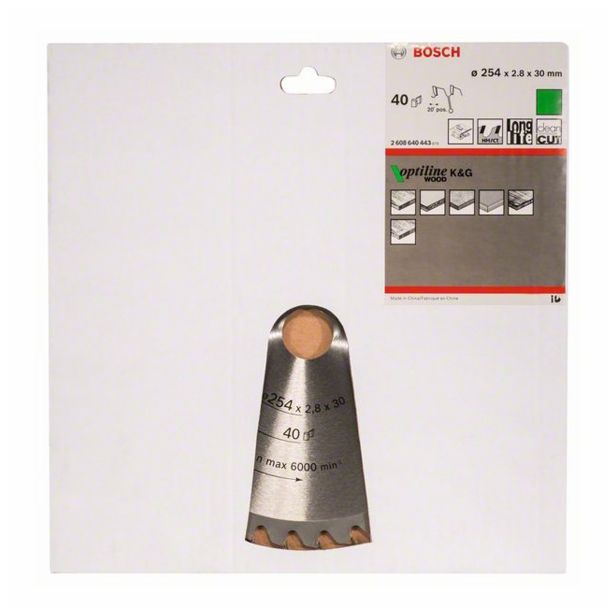 LIST ŽAGE ZA LES WIDIA BOSCH 254X2.8/1.8X30 40 ZOB