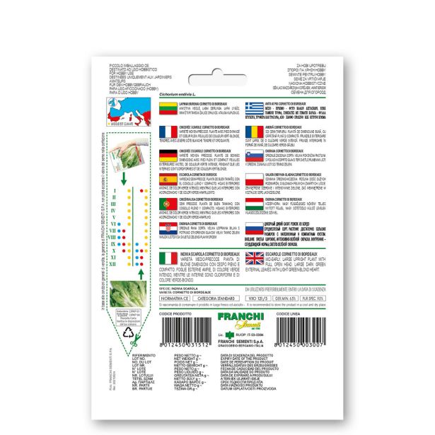 LISTNA ZELENJAVA FRANCHI SEMENTI ENDIVIJA ESKARIOL RUMENA