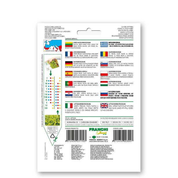 LISTNA ZELENJAVA FRANCHI SEMENTI SOLATA BIONDA RICCIOLINA VXO 78/1