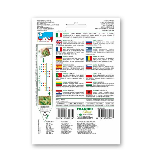 Listna Zelenjava Franchi Sementi Solata Ciuccia Vxo Vxo 78/29 - Merkur.si