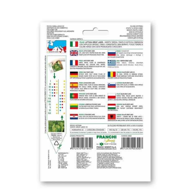 LISTNA ZELENJAVA FRANCHI SEMENTI SOLATA GREAT LAKES 118 VXO 86/21