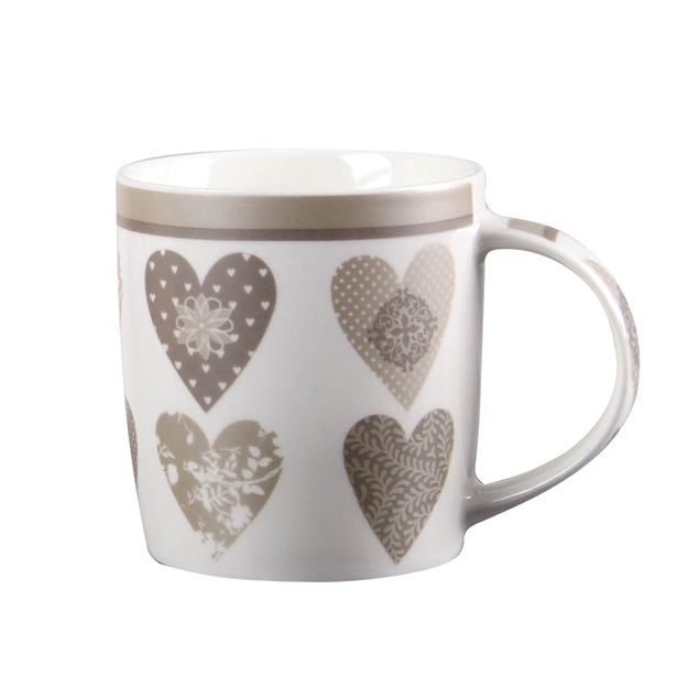 LONČEK 365 ML SRCE PORCELAN