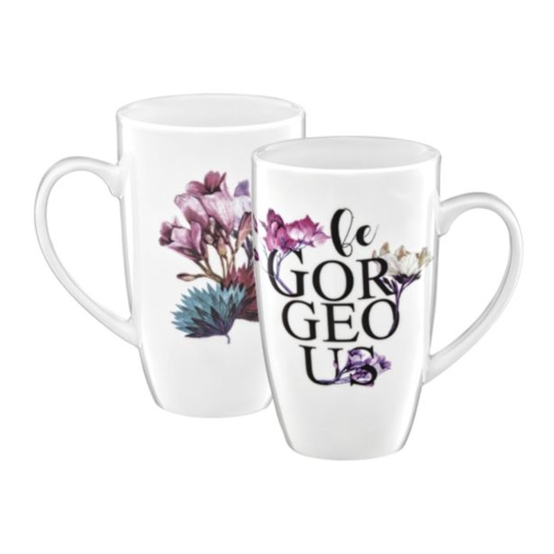 LONČEK 400ML BE BEAUTIFUL  IZ PORCELANA