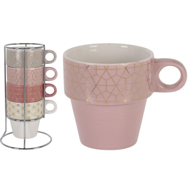 LONČEK EH LONČKI 4/1 320ML RAZLIČNI NEWBONE PORCELAN STOJAL