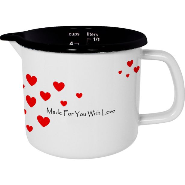 POSODA ZA TOPLE NAPITKE ENAMELIE LONČEK S KLJUNOM, 12 CM, 1 L, LEONA