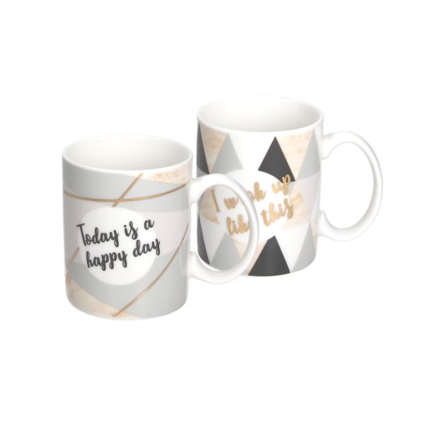 LONČEK TOGNANA 380 ML NATALE GEOMETRIC GOLD RAZLIČNI DEKORJI