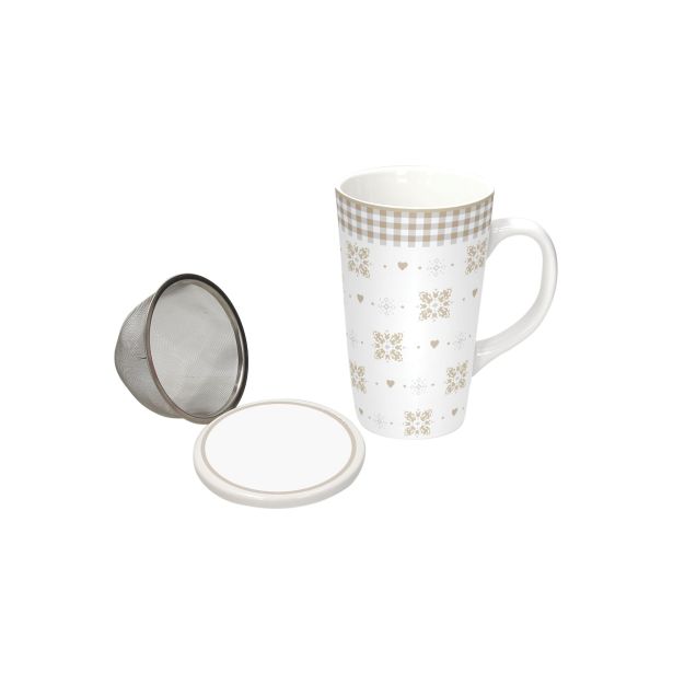 LONČEK TOGNANA 470ML OLIMPIA VICHY BEGIE S CEDILOM IN POKROVOM