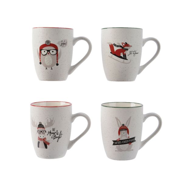 LONČEK ZIMSKE ŽIVALI 8X12X11CM SORTIRANO