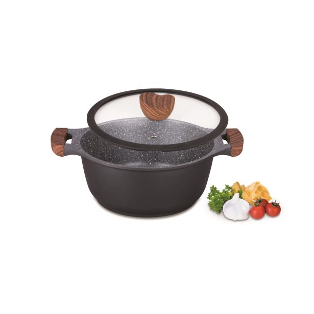 LONEC / KOZICA SVENS' LONEC 24 CM Z ROČAJEM IN POKROVKO WOOD