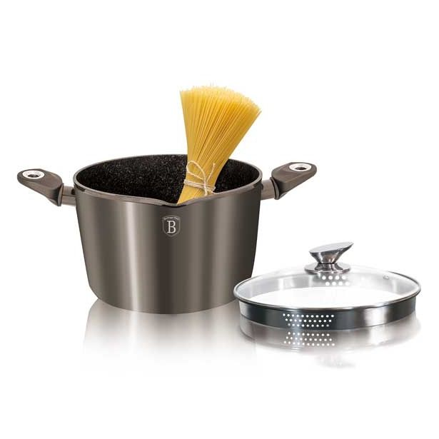 LONEC BERLINGER HAUS 24 CM METALLIC LINE S STEKLENIM POKROVOM