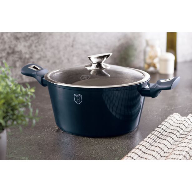 LONEC / KOZICA BERLINGER HAUS 24 CM METALLIC LINE S STEKLENIM POKROVOM