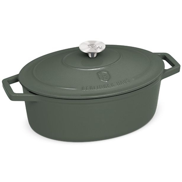 LONEC / KOZICA BERLINGER HAUS OVALNA KOZICA S POKROVOM 24 CM LITOŽELEZNA