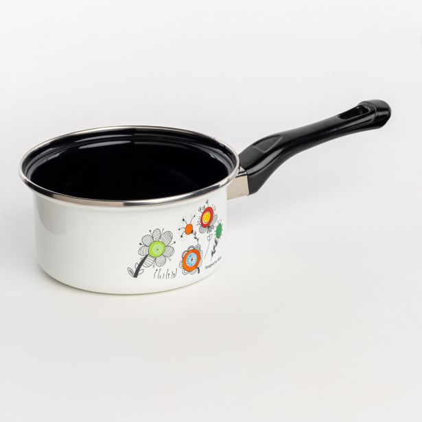 LONEC / KOZICA ENAMELIE KOZICA 14 CM - 0.55 L NEŽA 2 Z ROČAJEM