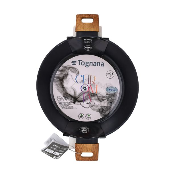LONEC / KOZICA TOGNANA 28 CM CHROMIA BLACK KOZICA NIZKA 2 ROČAJA