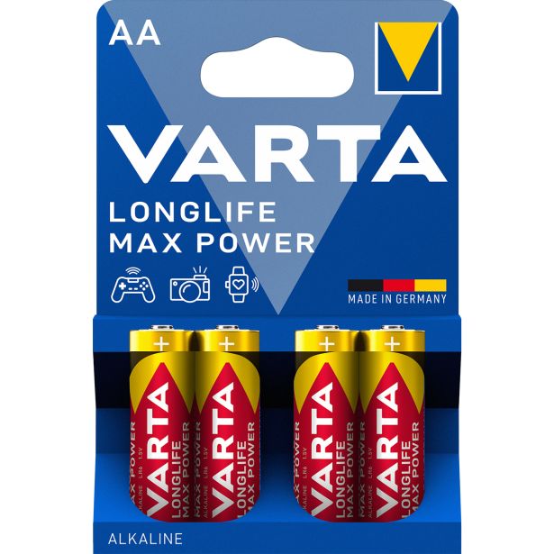 ALKALNI BATERIJSKI VLOŽEK VARTA LR06 AA MAX POWER BL/4, 1.5V
