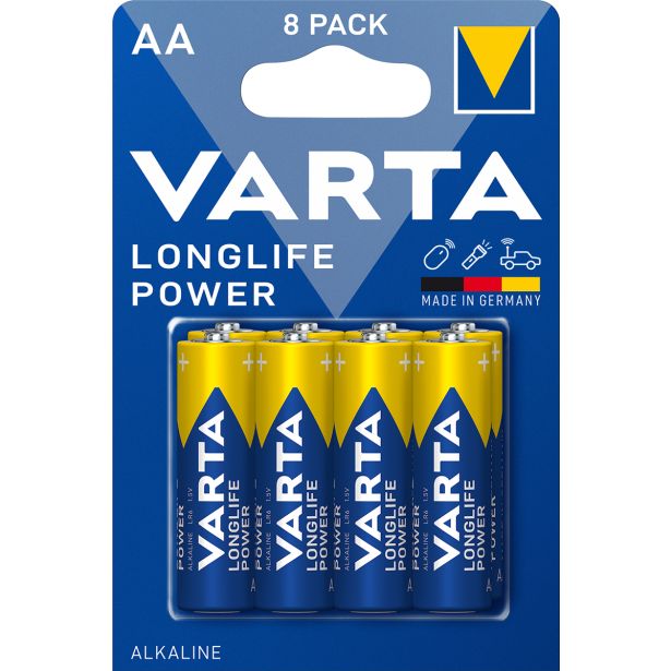 ALKALNI BATERIJSKI VLOŽEK VARTA LR06/AA LONGLIFE POWER BL 8/1