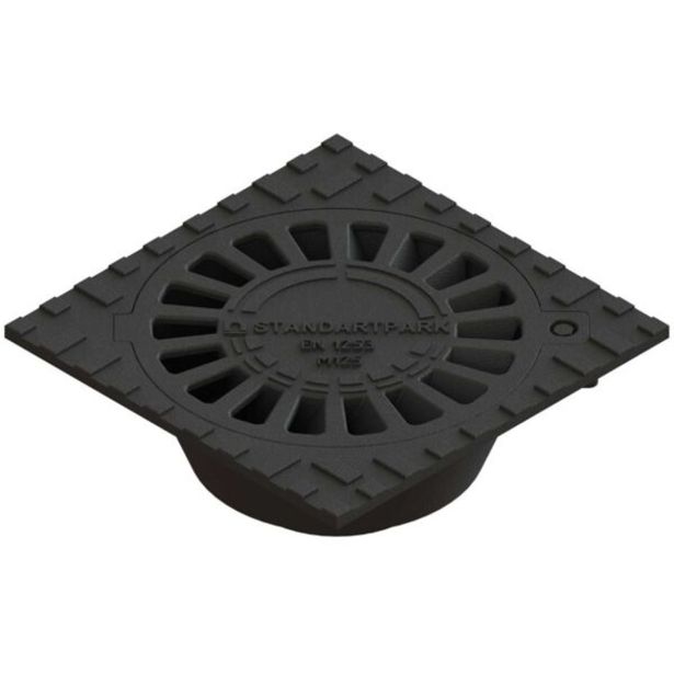 LTŽ TALNI SIFON 2PR-PRO DIMENZIJE 200X200MM S PROTIZDRSNO DESIGN REŠETKO, IZTOK DN75,OBREM.RAZ.M125