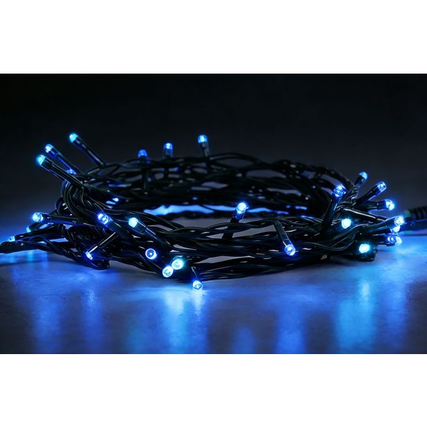 LUČKE 208 LED, MODRE, Z 10.4 M, 8 FUNKCIJ