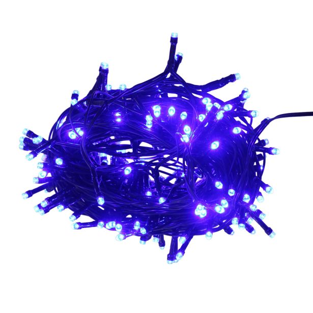 LUČKE 208 LED, MODRE, Z 10.4 M, 8 FUNKCIJ