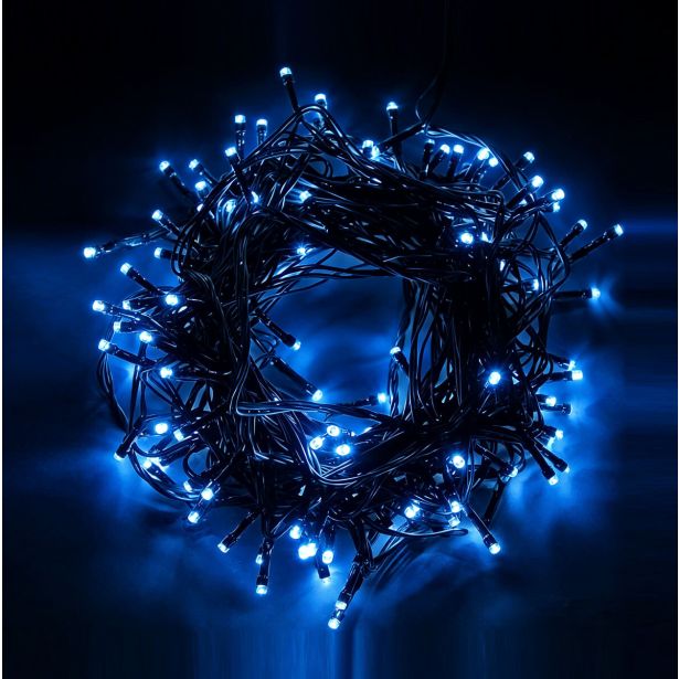 LUČKE 320 LED, MODRE, Č 16 M, 8 FUNKCIJ