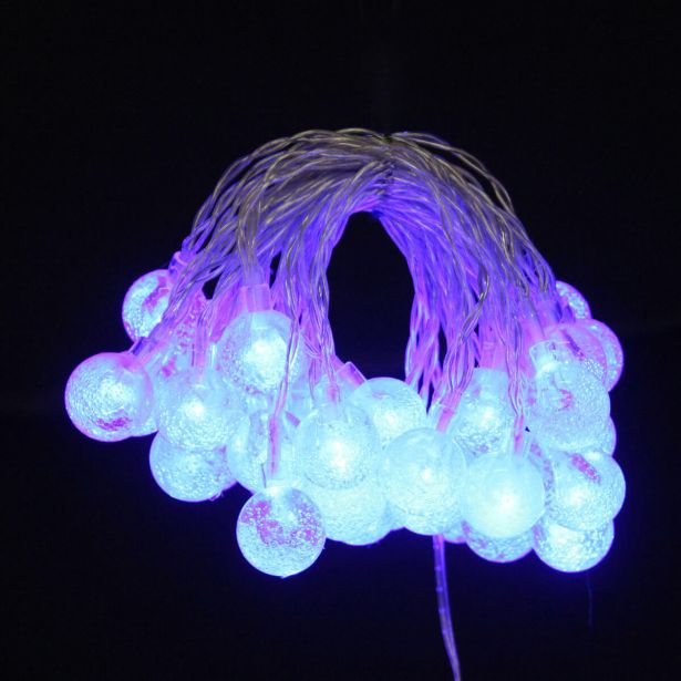 LUČKE 40 LED KROGLICE 2.5 CM HLADNO BELA, T, 5.85 M