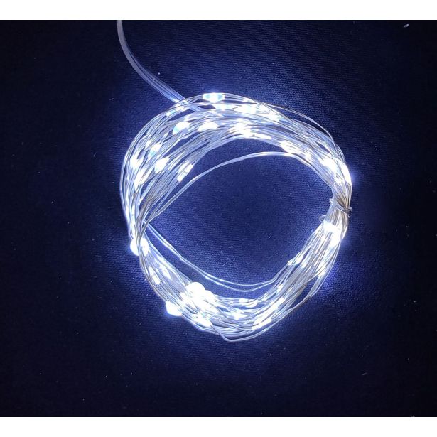 LUČKE 40 MICRO LED HLAD. BELE S 3.9 M BATERIJA