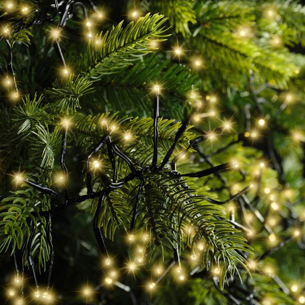 LUČKE DECORIS CLUSTER 1128L ŠAMPANJEC Č 1050 CM, 8 FUNK., UTRIP.