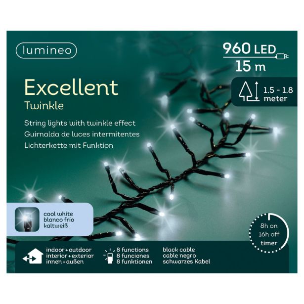 LUČKE DECORIS EXCELLENT 960L HLAD BEL Č 1500 CM, 8 FUNK., UTRIP.