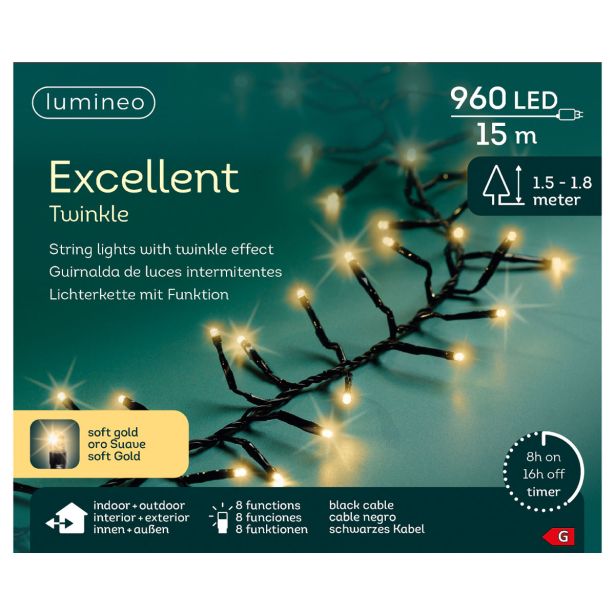 LUČKE DECORIS EXCELLENT 960L ŠAMPAN. Č 1500 CM, 8 FUNK., UTRIP.