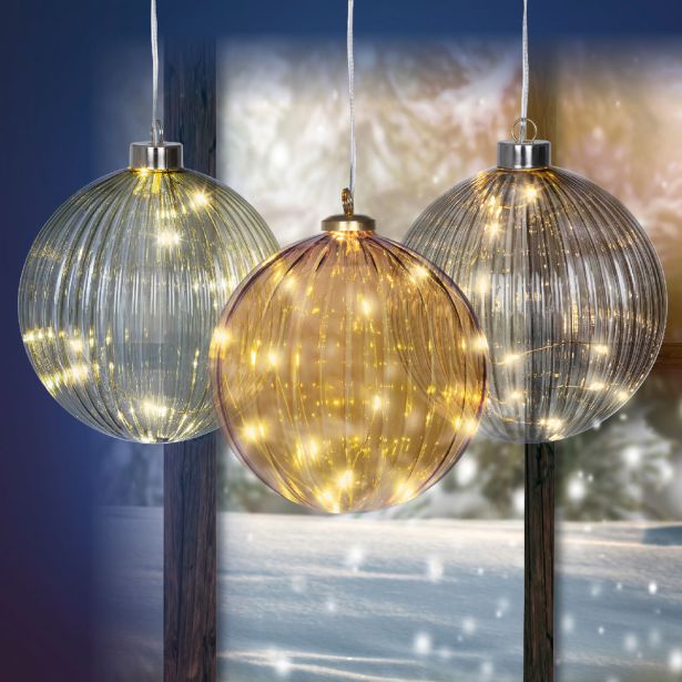 LUČKE DECORIS KROGLA FI 14 CM, LED 15 L SORTIRANO