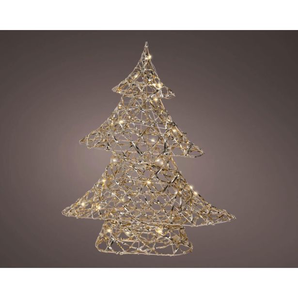 LUČKE DECORIS MIKRO LED DREVO, KOVINSKO 10X34X40 CM, TOLO BELA