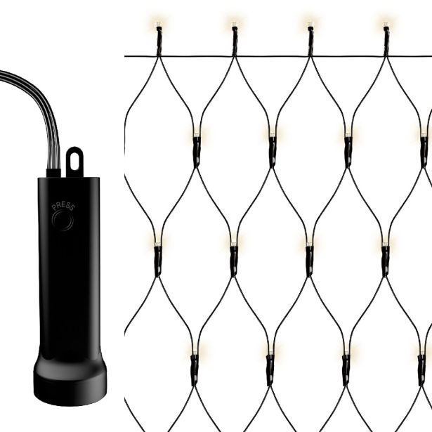 LUČKE DECORIS MREŽA 192L, TOPLO BELA Č 180X85 CM