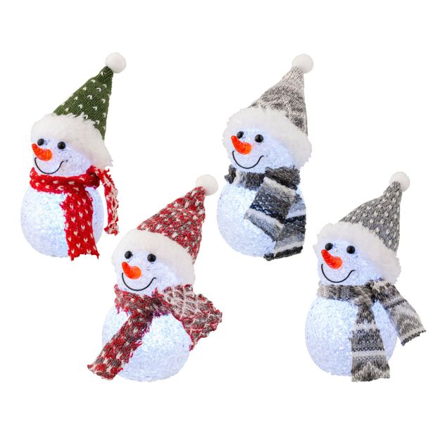 LUČKE DECORIS SNEŽAK Z LED LUČKO SORTIRANO