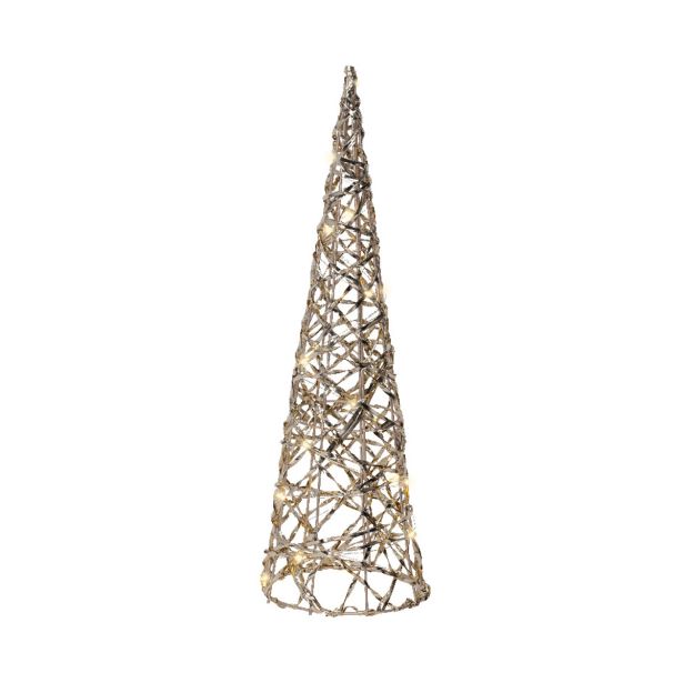 LUČKE DECORIS STOŽEC 12X40 CM, KOVINSKI LED 20 L
