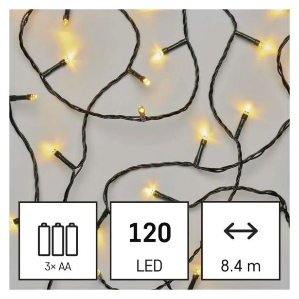 LUČKE EMOS LED 8.4M TOPLA BELA ZUNANJA/NOTRANJA,ČASOVNIK