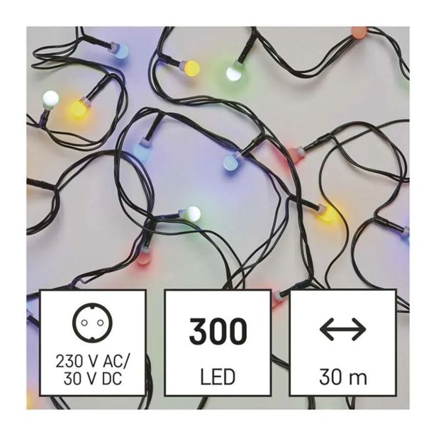 LUČKE EMOS LED KROGLICE 30M ZUN/NOT ZUNANJA/NOTRANJA,ČASOVNIK