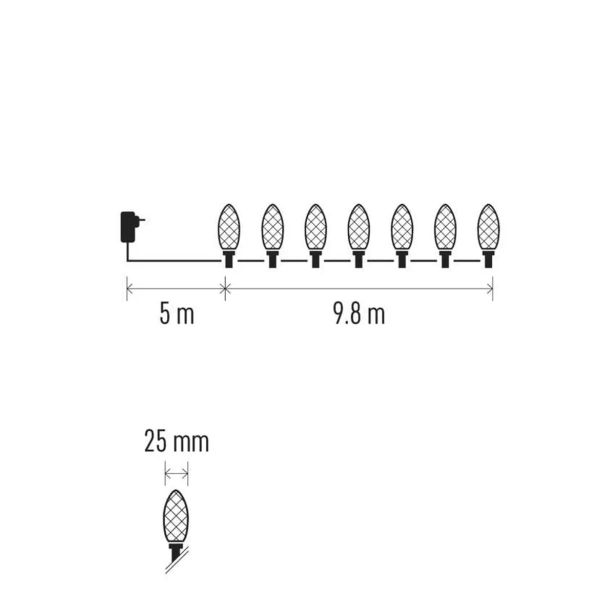 LUČKE EMOS LED STORŽKI 9.8M ZUN/NOT MULTICOLOR