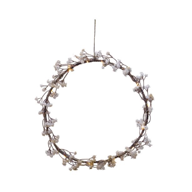 LUČKE LED VENEC FI 28 CM 3XAA Z ROŽICAMI 15L