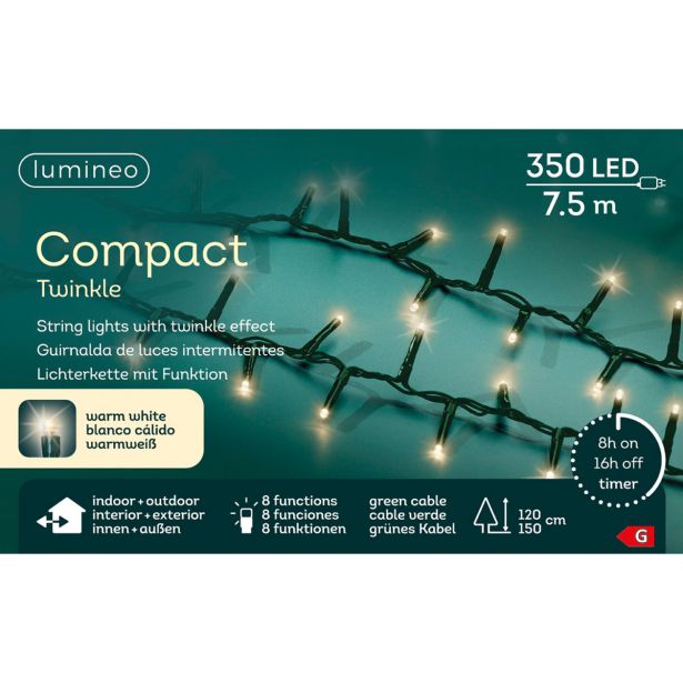 LUČKE LUMINEO COMPACT 350L, TOPL. BEL Z 750 CM, 8 FUNK., UTRIP.