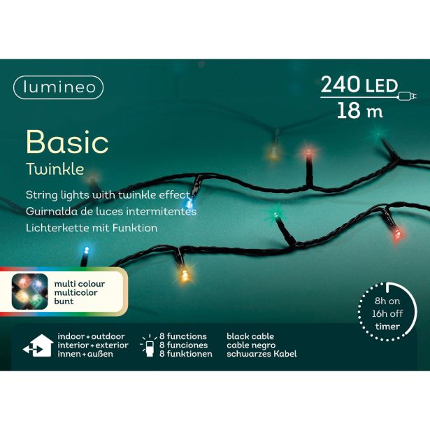 LUČKE LUMINEO BASIC 240L, BARVNE Č 1800 CM, 8 FUNK., UTRIP.