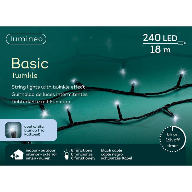 LUČKE LUMINEO BASIC 240L, HLADNO BELE Č 1800 CM, 8 FUNK., UTRIP.