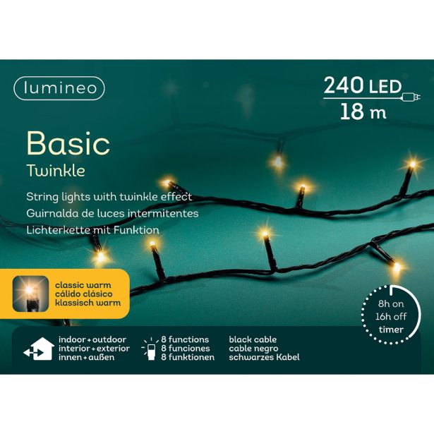 LUČKE LUMINEO BASIC 240L, KLASI. BELE Č 1800 CM, 8 FUNK., UTRIP.