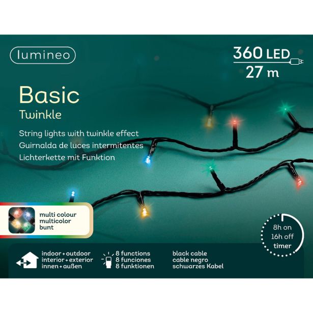 LUČKE LUMINEO BASIC 360L, BARVNE Č 2700 CM, 8 FUNK., UTRIP.