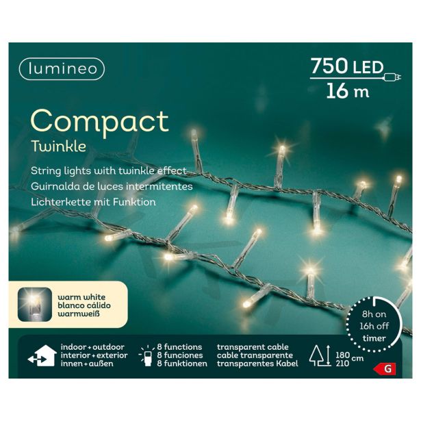 LUČKE LUMINEO COMPACT 750L, TOPLO BEL T 1600 CM, 8 FUNK., UTRIP.
