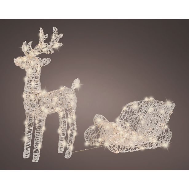 LUČKE LUMINEO JELEN S SANMI TOPLO BELA 100 LED LUČK IP44