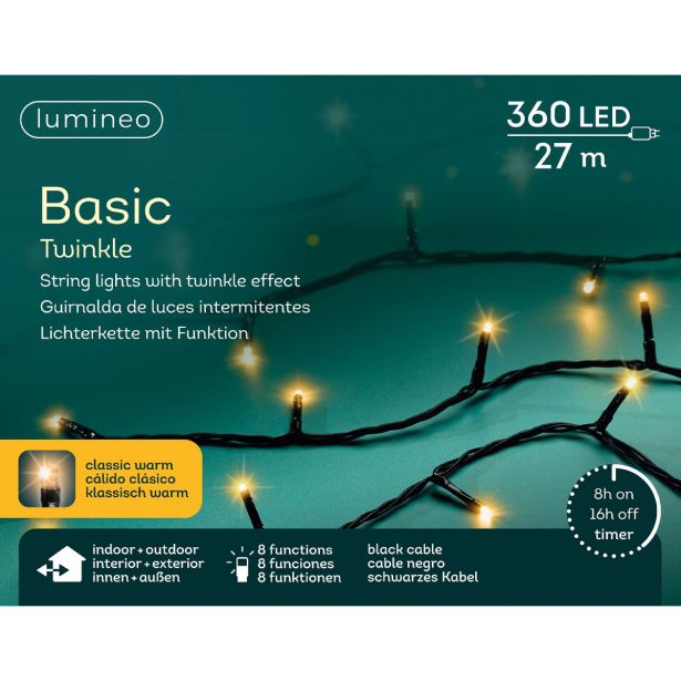 LUČKE LUMINEO BASIC 360L, KLASI. TOPL Č 2700 CM, 8 FUNK., UTRIP.