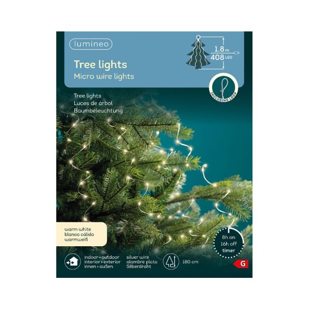 LUČKE LUMINEO MICRO LED 180 CM TOPLO BELE ZUNANJE